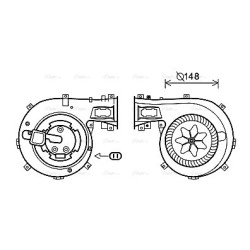 AVA Heater Blower Motor AVA QUALITY COOLING OL8630 OE Ref 13250119