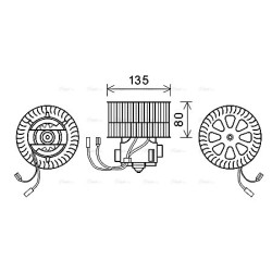 Heater Blower Motor AVA QUALITY COOLING OL8631 OE Ref 1618105