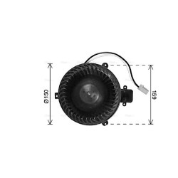 AVA Heater Blower Motor AVA QUALITY COOLING OL8723 OE Ref 13499014 AVA QUALITY COOLING