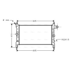 Radiator AVA QUALITY COOLING OLA2023 OE Ref 1300 113