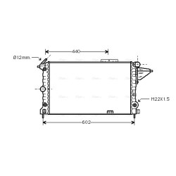 Radiator AVA QUALITY COOLING OLA2120 OE Ref 1300 090