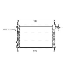 AVA Radiator AVA QUALITY COOLING OLA2150 OE Ref 1302057
