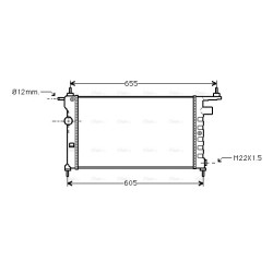 AVA Radiator AVA QUALITY COOLING OLA2183 OE Ref 52488849
