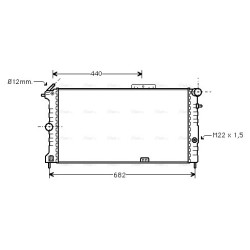 AVA Radiator AVA QUALITY COOLING OLA2190 OE Ref 1300092