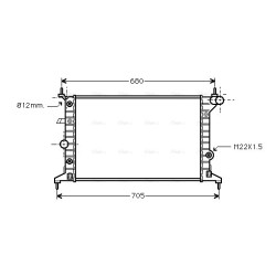AVA Radiator AVA QUALITY COOLING OLA2219 OE Ref 90499823
