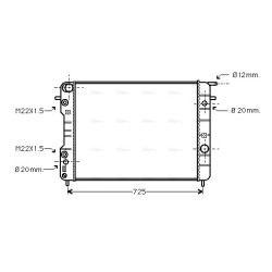 AVA Radiator AVA QUALITY COOLING OLA2247 OE Ref 52463049