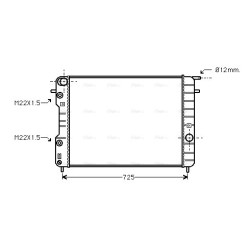 AVA Radiator AVA QUALITY COOLING OLA2248 OE Ref 52463045