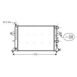 AVA Radiator AVA QUALITY COOLING OLA2255 OE Ref 1300 195