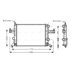 AVA Radiator AVA QUALITY COOLING OLA2303 OE Ref 1300250
