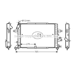 AVA Radiator AVA QUALITY COOLING OLA2364 OE Ref 1300 271