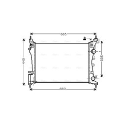 Radiator AVA QUALITY COOLING OLA2408 OE Ref 1300340