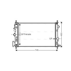 AVA Radiator AVA QUALITY COOLING OLA2473 OE Ref 13241724