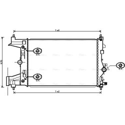 Radiator AVA QUALITY COOLING OLA2545 OE Ref 13267652