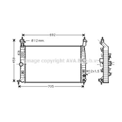 AVA Radiator AVA QUALITY COOLING OLA2582 OE Ref 13303639