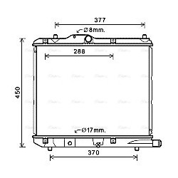 Radiator AVA QUALITY COOLING OLA2590 OE Ref 4708718