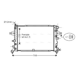 AVA Radiator AVA QUALITY COOLING OLA2625 OE Ref 13156845