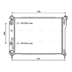 Radiator AVA QUALITY COOLING OLA2626 OE Ref 4818240