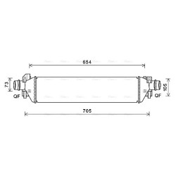 Intercooler AVA QUALITY COOLING OLA4664 OE Ref 95081734