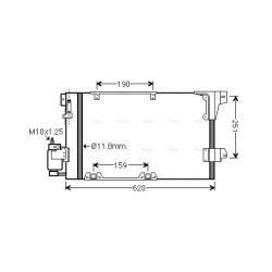 AVA AC Condenser AVA QUALITY COOLING OLA5251D OE Ref 1850057