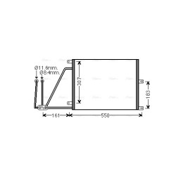 AVA AC Condenser AVA QUALITY COOLING OLA5265 OE Ref 1850061