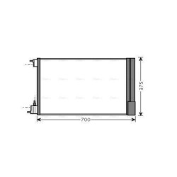 AVA AC Condenser AVA QUALITY COOLING OLA5478D OE Ref 13330217