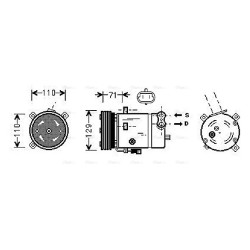 AVA AC Compressor AVA QUALITY COOLING OLAK276 OE Ref 1135295