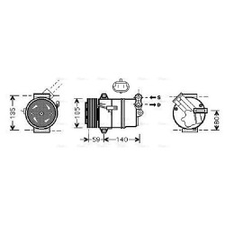 AVA AC Compressor AVA QUALITY COOLING OLAK437 OE Ref 13297439