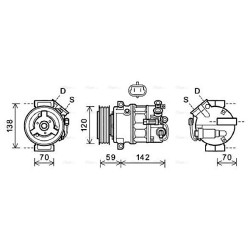 AVA AC Compressor AVA QUALITY COOLING OLAK579 OE Ref 13250607