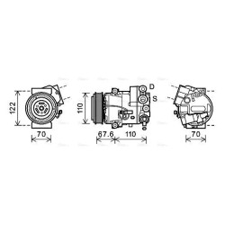 AVA AC Compressor AVA QUALITY COOLING OLAK605 OE Ref 13361843