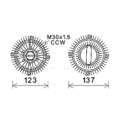 AVA Fan Clutch AVA QUALITY COOLING OLC557 OE Ref 90144767