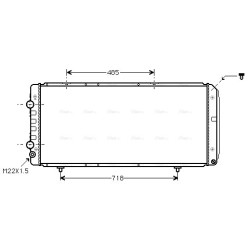 AVA Radiator AVA QUALITY COOLING PE2151 OE Ref 1301N7