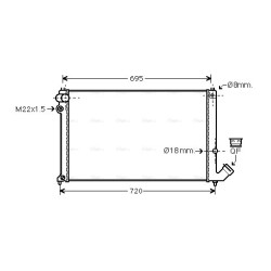AVA Radiator AVA QUALITY COOLING PE2179 OE Ref E101H98