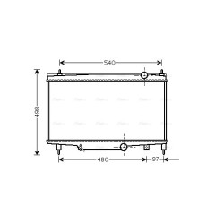 Radiator AVA QUALITY COOLING PE2229 OE Ref 1331LK