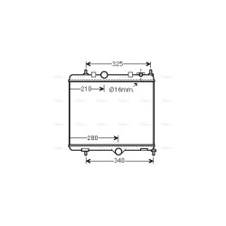 AVA Radiator AVA QUALITY COOLING PE2384 OE Ref 1330Z0