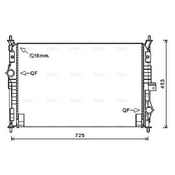 AVA Radiator AVA QUALITY COOLING PE2386 OE Ref 1610017680