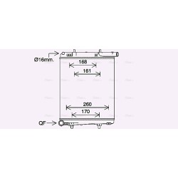 AVA Radiator AVA QUALITY COOLING PE2411 OE Ref B000622380