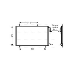 AVA AC Condenser AVA QUALITY COOLING PE5257 OE Ref 6455.CH