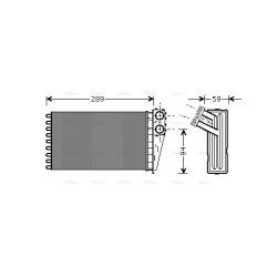AVA Heater Matrix AVA QUALITY COOLING PE6227 OE Ref 6448.K3