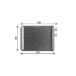 AVA Heater Matrix AVA QUALITY COOLING PE6431 OE Ref 1620043380