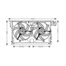 AVA Radiator Fan AVA QUALITY COOLING PE7519 OE Ref 1254.73