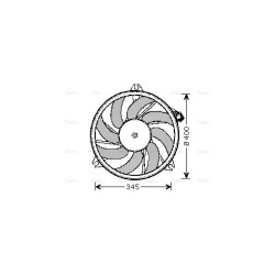 AVA Radiator Fan AVA QUALITY COOLING PE7520 OE Ref 125392