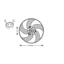 AVA Radiator Fan AVA QUALITY COOLING PE7522 OE Ref 1253F3