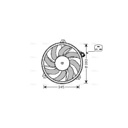 AVA Radiator Fan AVA QUALITY COOLING PE7524 OE Ref 125487