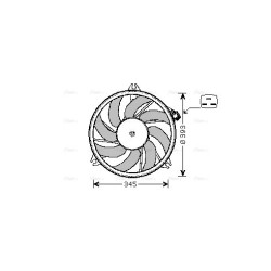 AVA Radiator Fan AVA QUALITY COOLING PE7525 OE Ref 125480