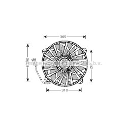 AVA Radiator Fan AVA QUALITY COOLING PE7529 OE Ref 1253A9