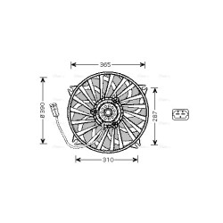 AVA Radiator Fan AVA QUALITY COOLING PE7530 OE Ref 1250F4