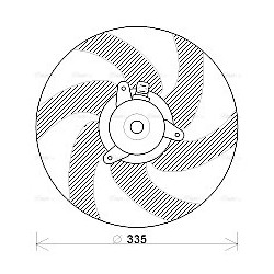 AVA Radiator Fan AVA QUALITY COOLING PE7533 OE Ref 125474