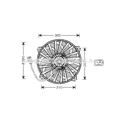 Radiator Fan AVA QUALITY COOLING PE7535 OE Ref 1253F0