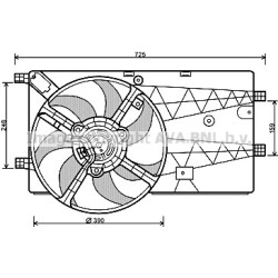 AVA Radiator Fan AVA QUALITY COOLING PE7548 OE Ref 1253R3