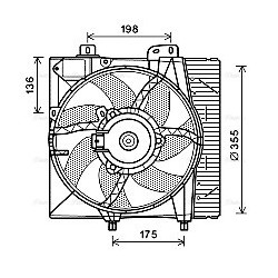 AVA Radiator Fan AVA QUALITY COOLING PE7550 OE Ref 1253P8